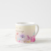 愛らしいカラフル水彩花 エスプレッソカップ (正面右)