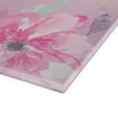 愛らしいカラフル水彩花 カッティングボード (角)