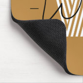 愛らしいカラフル自然茶色のイニシャルとスクリプト マウスパッド (コーナー)