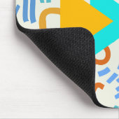 愛らしいカラフル70sレトロ抽象芸術パターン緑 マウスパッド (コーナー)