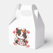 愛らしいカリコキャットバレンタインデー フェイバーボックス (裏面サイド)