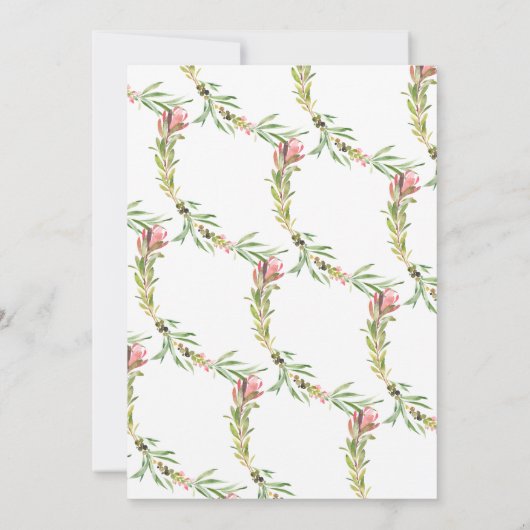 愛らしいカンガルーお母さん&ベビーツインズベビーシャワー 招待状 (裏面)