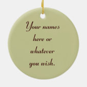 愛らしいガチョウ私達の初めてのクリスマスのオーナメント セラミックオーナメント (裏面)