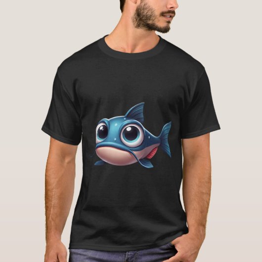 愛らしいガルパーカットフィッシュ Tシャツ (正面)