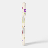 愛らしいガーリーピンクのパステルボタニカルと蝶 Case-Mate iPhoneケース (裏面 / 右)