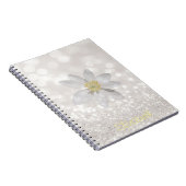 愛らしいガーリー,デイジー,キラキラ,《写真》ぼけ味,パーソナライズされた ノートブック (右側)