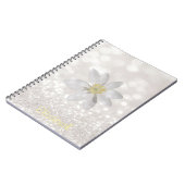 愛らしいガーリー,デイジー,キラキラ,《写真》ぼけ味,パーソナライズされた ノートブック (左側)