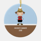 愛らしいガールレンジャーオーナメント セラミックオーナメント (正面)