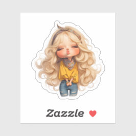 愛らしいキス シール