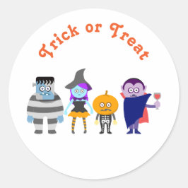 愛らしいキッズハロウィーンの衣装パーティー ラウンドシール