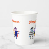 愛らしいキッズハロウィーンの衣装パーティー 紙コップ (左)