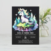 愛らしいキッズホース誕生日 招待状 (スタンド正面)