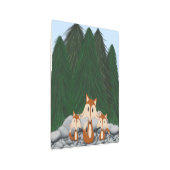 愛らしいキツネの家族 メタルプリント (3/4)