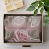 愛らしいキツネイラストレーションとバラ 薄葉紙 (ギフト)