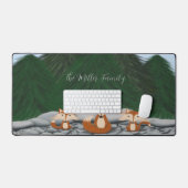 愛らしいキツネファミリー デスクマット (キーボード&マウス)