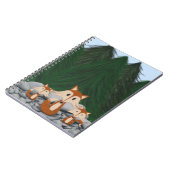 愛らしいキツネファミリー ノートブック (左側)