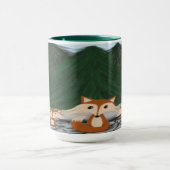愛らしいキツネファミリー マグカップ (中央)