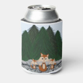愛らしいキツネファミリー 缶クーラー (缶裏面)