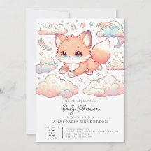 愛らしいキツネベビーシャワー