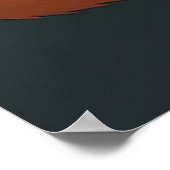 愛らしいキツネラブカップルイラストレーション ポスター (角)