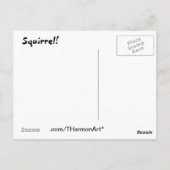 愛らしいキツネリスの木の食べ物のア転がア ポストカード (裏面)