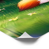 愛らしいキツネ木の下に座って ポスター (コーナー)