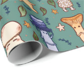 愛らしいキノコ包装紙 ラッピングペーパー (ロールコーナー)