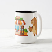 愛らしいキャピバラマグ ツートーンマグカップ (正面右)