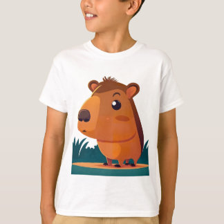 愛らしいキャピバラ Tシャツ