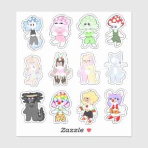 愛らしいキャラクターのステッカー シール