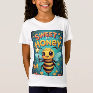 愛らしいキャラクターハチミツのように甘い Tシャツ