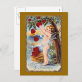 愛らしいキューピッドバレンタイン – ヴィンテージ! シーズンポストカード (正面/裏面)