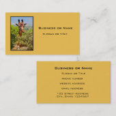 愛らしいキリンが木々の上で頭を突き出した 名刺 (正面/裏面)