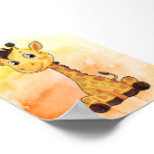 愛らしいキリンベビーポスター!パーフェクト子供部屋デコ ポスター (角)