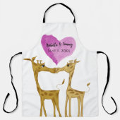 愛らしいキリン好き エプロン (正面)