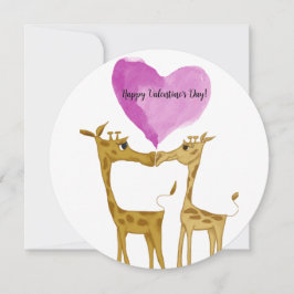 愛らしいキリン好き カード