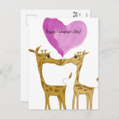 愛らしいキリン好き シーズンポストカード (正面/裏面)