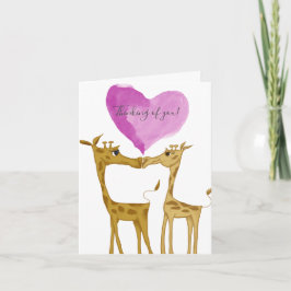 愛らしいキリン好き ノートカード