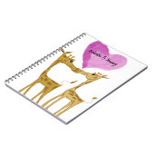 愛らしいキリン好き ノートブック (左側)