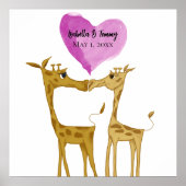 愛らしいキリン好き ポスター (正面)