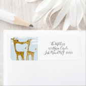 愛らしいキリン好き ラベル (インサイチュ)