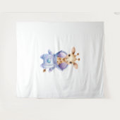 愛らしいキリン宇宙飛行士イラストレーションクラシックT- タペストリー (正面(横))