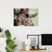 愛らしいキリン顔 ポスター (ホームオフィス)