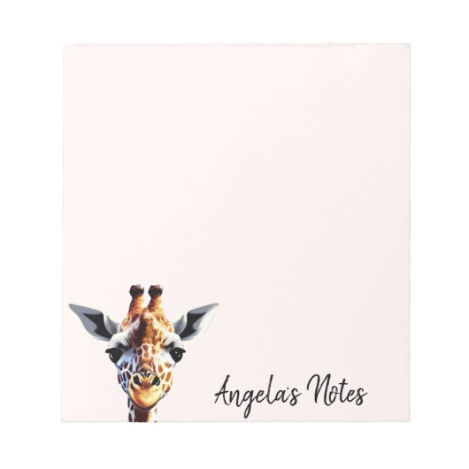 愛らしいキリン ノートパッド (正面)
