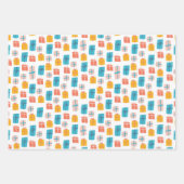 愛らしいギフトクラウンお尻お尻ホレー ラッピングペーパーシート (正面2)