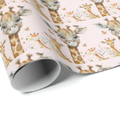 愛らしいギラフェスベビーシャワー誕生日 ラッピングペーパー (ロールコーナー)