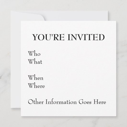 愛らしいクイーンビー漫画 招待状 (裏面)