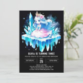 愛らしいクイーンプリンセス誕生日 招待状 (スタンド正面)