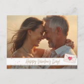 愛らしいクマにコーヒー色を縁ど付ける シーズンポストカード (正面)