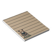 愛らしいクマの子座って木の切り株 ノートパッド (アングル)